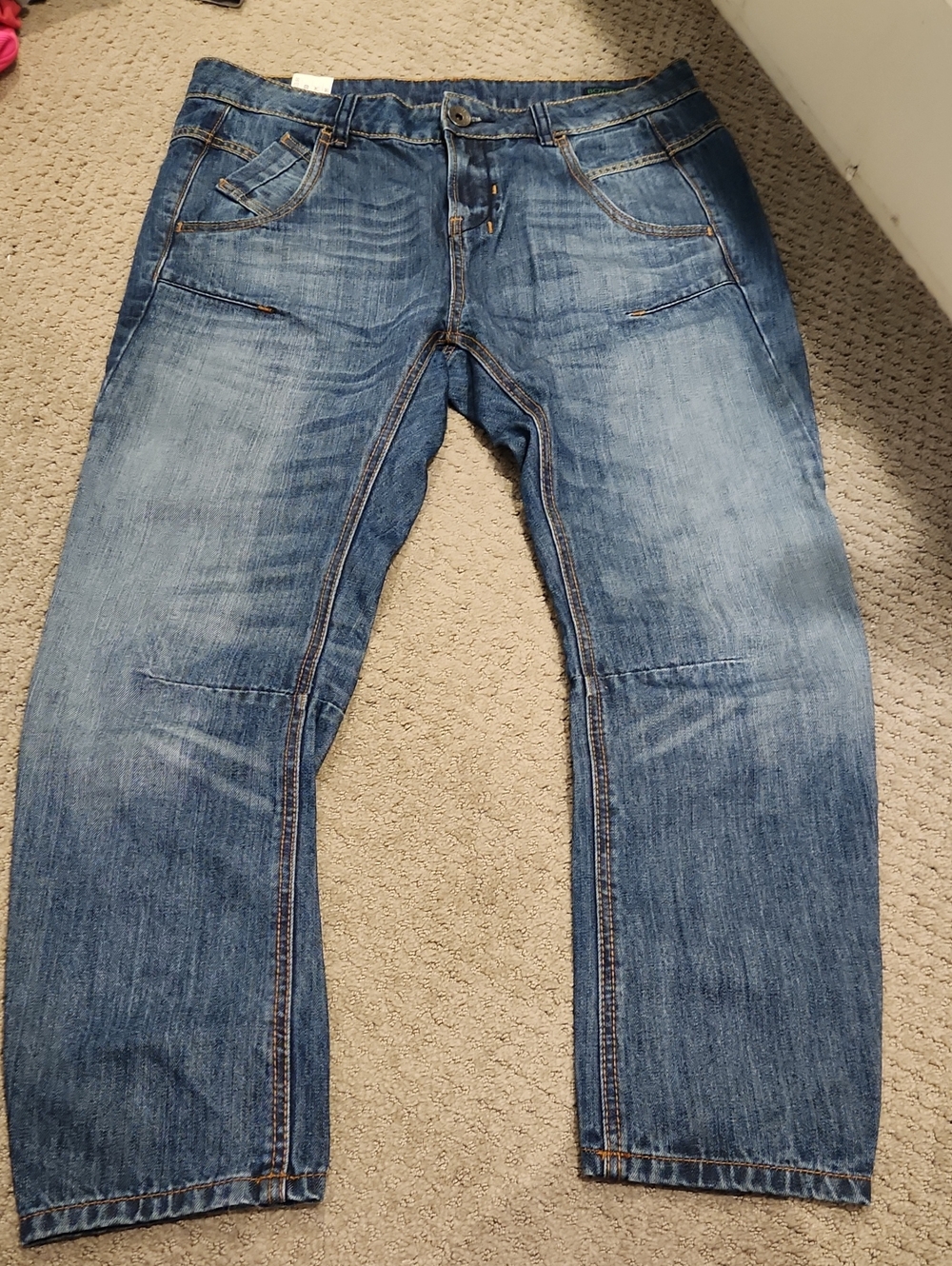 New/ Vintage Y2k United Colors of Benetton low-crotch denim jeans 31 Boyfriend